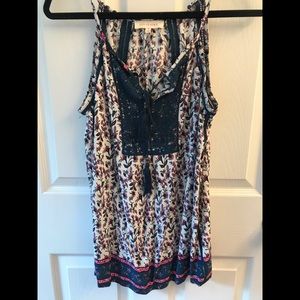 Womens Floral Sleeveless Top